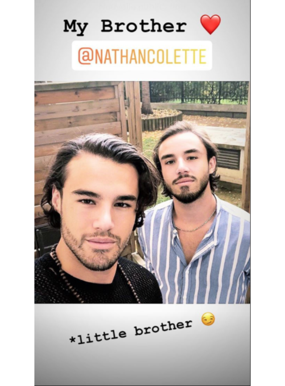 Anthony Colette et son petit frère Nathan, une photo publiée le 16 octobre 2018.