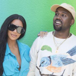 Kim Kardashian et Kanye West - Backstage du défilé de mode Homme printemps-été 2019 "Louis Vuitton" à Paris. Le 21 juin 2018 © Olivier Borde / Bestimage