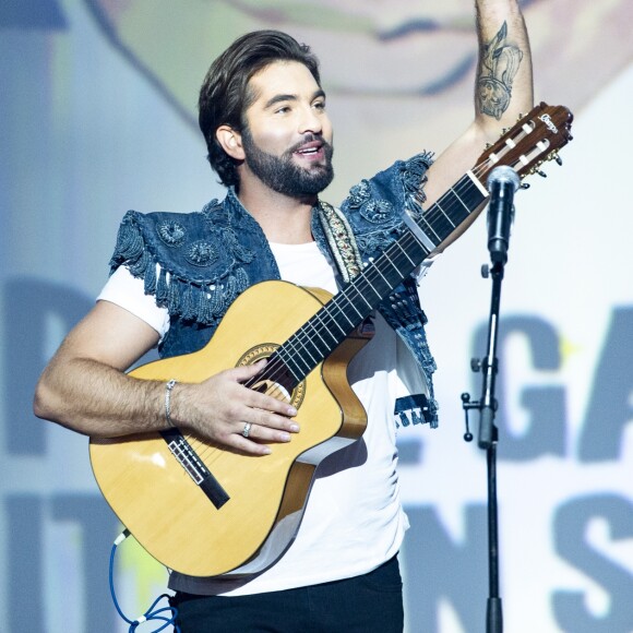 Exclusif - Kendji Girac - À l'occasion des 40 ans de carrière de Jean-Paul Gaultier et de sa revue spectacle "Fashion Freak Show" aux Folies Bergère, France 2 donne carte blanche au couturier français le plus célèbre du monde, qui créera pour la première fois un grand show de variétés entièrement plongé dans son univers, qui sera diffusé le samedi 13 octobre 2018 à 21 heures. Le 9 octobre 2018 © Pierre Perusseau / Bestimage