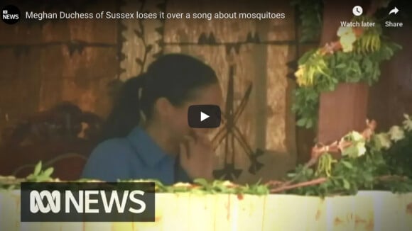 Le fou rire de Meghan Markle et Harry aux Tonga, le 26 octobre 2018.