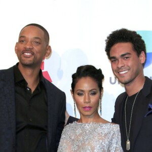 Will Smith, sa femme Jada Pinkett Smith et son fils Trey Smith - Photocall des Latin GRammy Awards à Las Vegas le 19 novembre 2015.