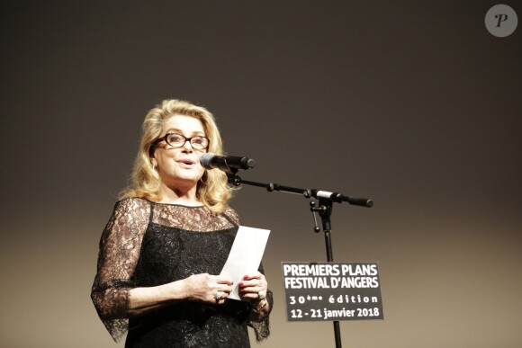 Catherine Deneuve présidente du jury lors de la remise des prix lors du 30ème Europeans First Film Festival à Angers le 20 janvier 2018. © Laetitia Notarianni / Bestimage