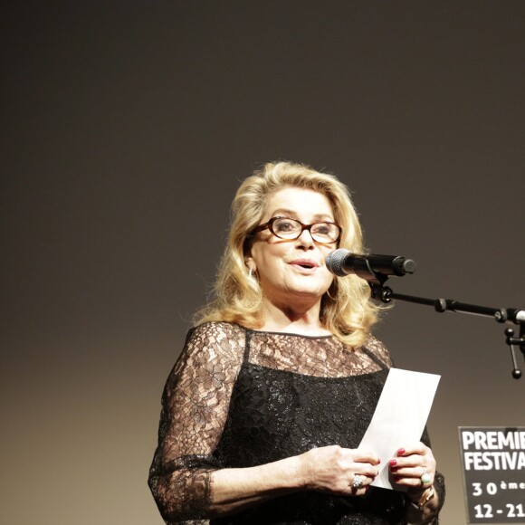 Catherine Deneuve présidente du jury lors de la remise des prix lors du 30ème Europeans First Film Festival à Angers le 20 janvier 2018. © Laetitia Notarianni / Bestimage