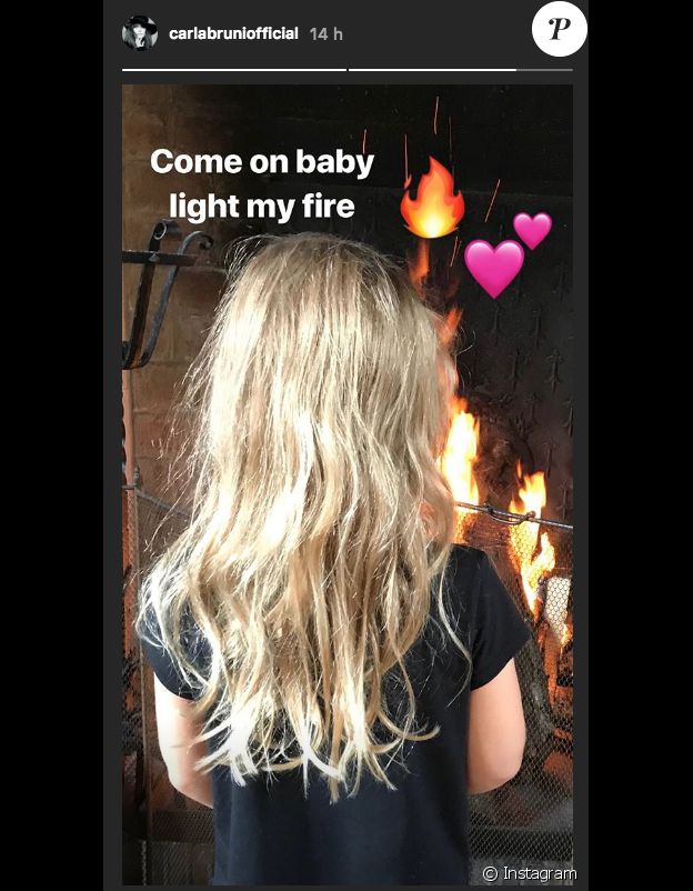 Carla Bruni a publié une nouvelle photo de sa fille Giulia de dos dans sa story Instagram le 29 octobre 2018