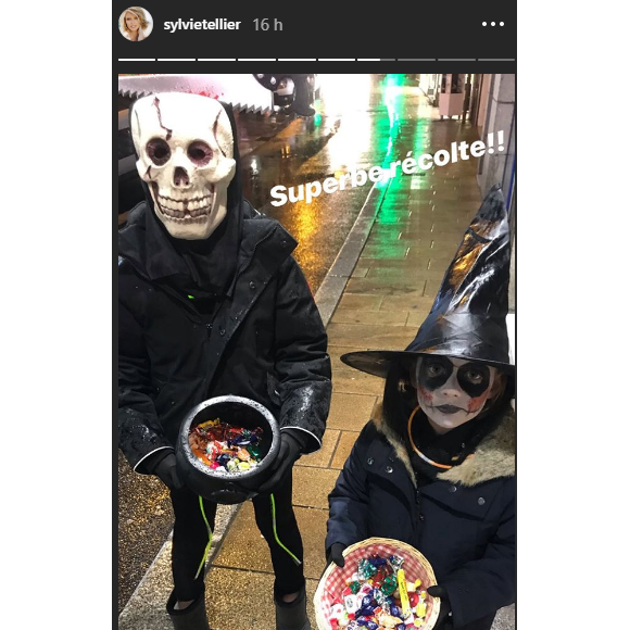 Sylvie Tellier a fêté Halloween avec ses enfants, Instagram, le 31 octobre 2018