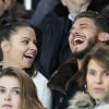 Denitsa Ikonomova et Rayane Bensetti hialres lors du match de Ligue 1 PSG - Lille au Parc des Princes à Paris, le 2 novembre 2018.