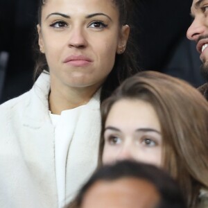 Denitsa Ikonomova et Rayane Bensetti au match de Ligue 1 PSG - Lille au Parc des Princes à Paris, le 2 novembre 2018.