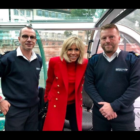 Brigitte Macron a visité Strasbourg en bateau-mouche le 5 novembre 2018.