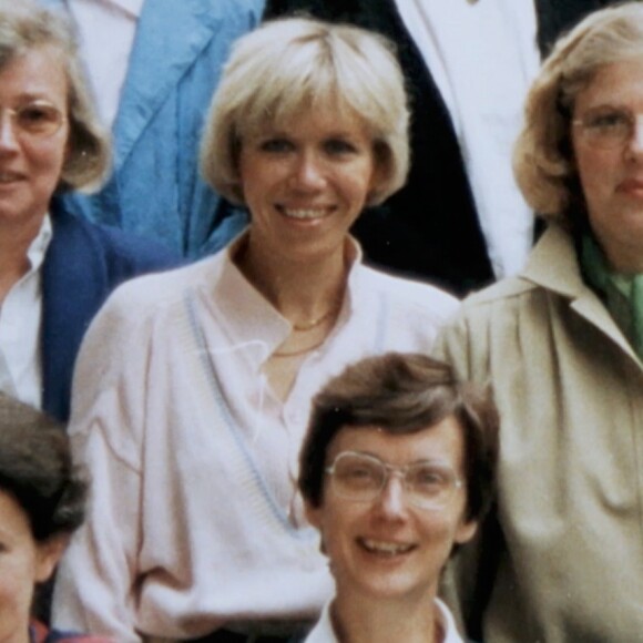 Exclusif - Brigitte Macron au collège Lucie Berger en 1989 (professeur de lettres et de latin) à Strasbourg. Documentaire FR3 via Bestimage