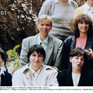 Exclusif - Brigitte Macron au collège Lucie Berger - Début des années 90 (professeur de lettres et de latin) à Strasbourg. Documentaire France 3 via Bestimage