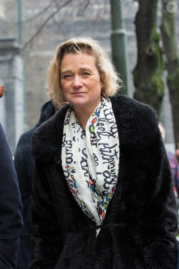 Delphine Boël - Delphine Boël devant la 12e chambre du tribunal civil de Bruxelles pour une procédure en contestation de paternité de Jacques Boël, son père légal, et une procédure en reconnaissance de paternité du roi Albert II de Belgique le 21 février 2017.