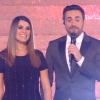 Karine Ferri et Camille Combal main dans la main dans "Danse avec les stars 9" sur TF1. Le 8 novembre 2018.