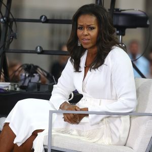 Michelle Obama au Today show à l'occasion de la journée internationale de la fille à New York. Le 11 octobre 2018.