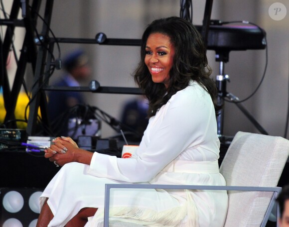Michelle Obama sur le plateau de l'émission "NBC's Today" pour célébrer la "Journée internationale de la Fille" à New York, le 11 octobre 2018.