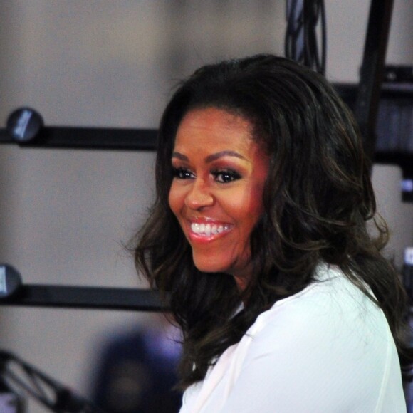 Michelle Obama sur le plateau de l'émission "NBC's Today" pour célébrer la "Journée internationale de la Fille" à New York, le 11 octobre 2018.