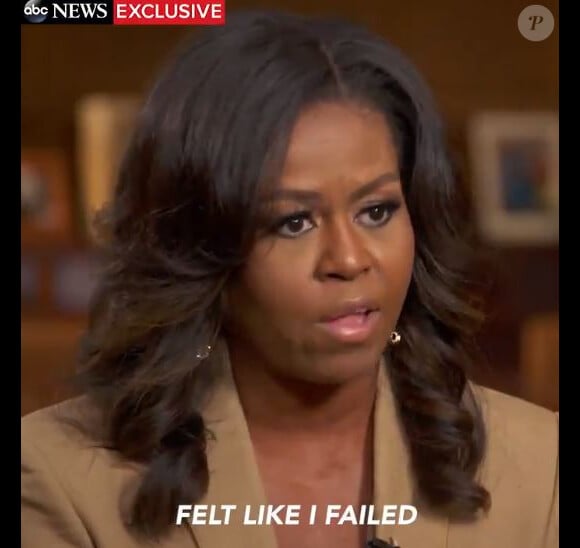 Michelle Obama révèle avoir été victime d'une fausse couche dans "Good morning america" (ABC) le 9 novembre 2018.
