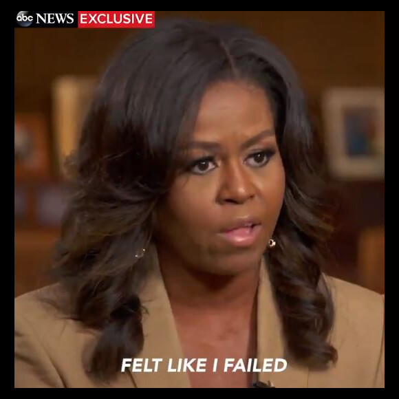 Michelle Obama révèle avoir été victime d'une fausse couche dans "Good morning america" (ABC) le 9 novembre 2018.