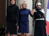 Brigitte Macron : Souriante malgré le deuil avec Melania Trump à l'Élysée
