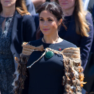 La duchesse Meghan de Sussex (Meghan Markle), enceinte, en visite à Rotorua, Nouvelle-Zélande, le 31 octobre 2018.