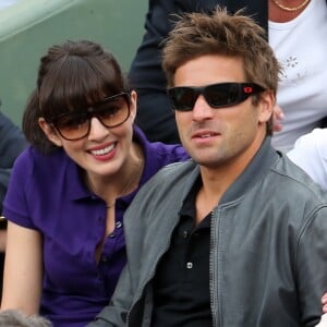 Nolwenn Leroy et Arnaud Clément à Roland-Garros, Paris le 9 juin 2012.