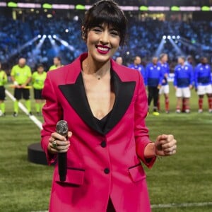 Nolwenn Leroy fait le show d'avant-match des légendes, France 98 contre une sélection FIFA 98 à l'U Arena à Nanterre, France, le 12 juin 2018.