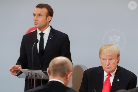 Emmanuel Macron, Donald Trump - Déjeuner avec les chefs d'Etat et de gouvernement au palais de l'Elysée à Paris, le 11 novembre 2018.