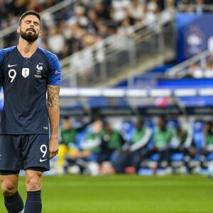 Olivier Giroud lors du match de ligue des nations opposant la France à l'Allemagne au stade de France à Saint-Denis, Seine Saint-Denis, France, le 16 octobre 2018. La France a gagné 2-1. © Pierre Perusseau/Bestimage