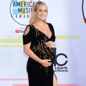 Carrie Underwood, enceinte aux American Music Awards à Los Angeles le 9 octobre 2018.