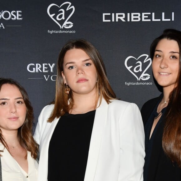 Exclusif - Camille Gottlieb, fille de la princesse Stéphanie de Monaco, et ses amies Andréa Puzar, Margaux Grundstein, Laura Dias et Charlotte Marsan, lors de la présentation officielle de leur association Be Safe, le 10 novembre 2018 au club au MK sur le port de Monaco.