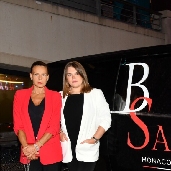 Exclusif - La princesse Stéphanie de Monaco et sa fille Camille Gottlieb durant la présentation officielle de l'association Be Safe Monaco lancée par Camille et quatre de ses amies, le 10 novembre 2018 au club MK sur le port de Monaco. © Bruno Bebert / Bestimage
