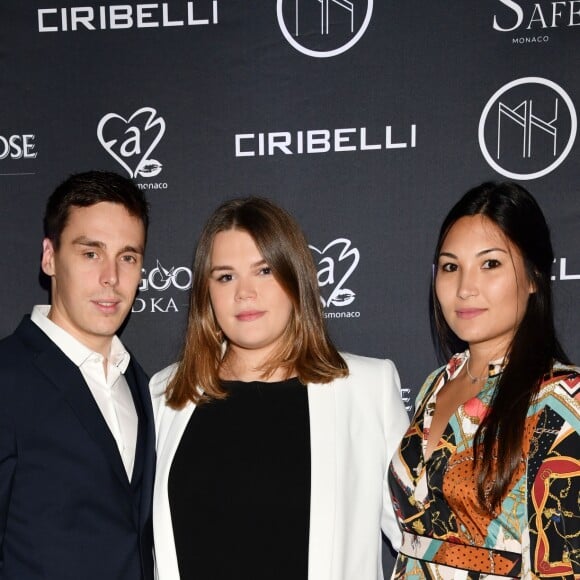 Exclusif - Camille Gottlieb entourée de Louis Ducruet et sa fiancée Marie Exclusif lors de la présentation officielle de son association Be Safe, le 10 novembre 2018 au club MK sur le port de Monaco. © Bruno Bebert / Bestimage