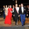 La princesse Caroline de Hanovre, la princesse Charlene et le prince Albert II de Monaco, suivis par Beatrice Borromeo et Andrea Casiraghi, le 19 novembre 2018 au Grimaldi Forum lors de la soirée de gala dans le cadre de la Fête Nationale monégasque 2018. © Claudia Albuquerque/ Bestimage