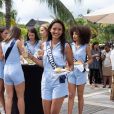 Les 30 candidates à l'élection Miss France 2019 à l'ile Maurice. Elles profitent de leur bel hôtel. Le 21 novembre 2018.