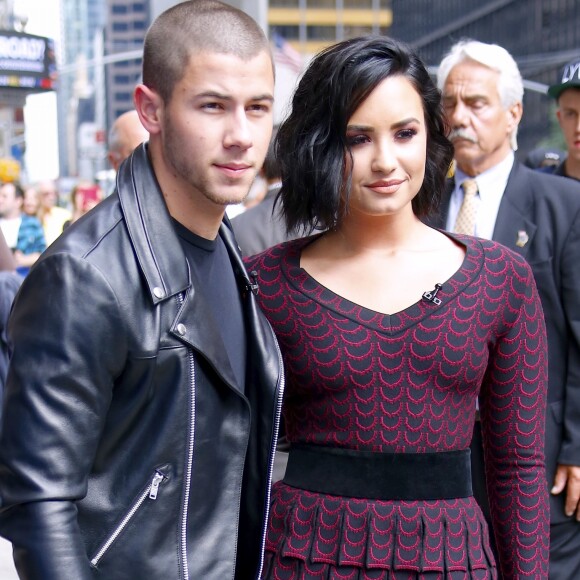 Demi Lovato et Nick Jonas arrivent à l'enregistrement du "Late Show " à New York, le 16 juin 2016.