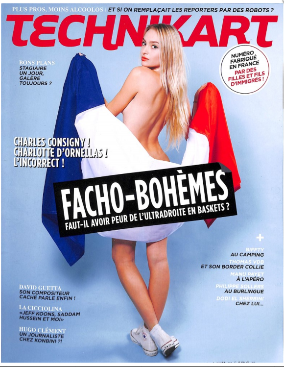 Aurélie Pons en Une du magazine "Technikart" du mois de novembre 2018.