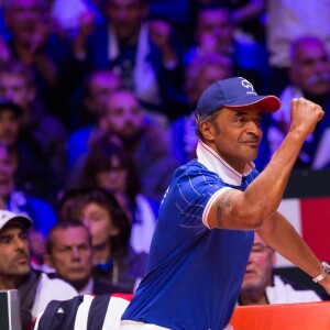 Yannick Noah, capitaine de l'équipe de France - Le joueur de tennis Jérémy Chardy opposé au joueur Croate Borna Coric lors de la Finale de la Coupe Davis France vs Croatie, au Stade Pierre Mauroy à Villeneuve d'Ascq . Match gagné par l'équipe de Croatie. France, Villeneuve d'Ascq , 23 novembre 2018. © Alain Rolland / Imagebuzz / Bestimage