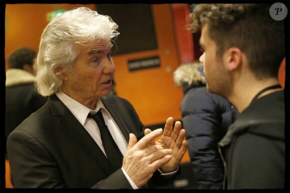Exclusif - People en backstage - Daniel Guichard et le jeune chanteur Valentin - Daniel Guichard en concert à l'Olympia pour le lancement de sa nouvelle tournée. Le 23 novembre 2018 © Alain Guizard / Bestimage