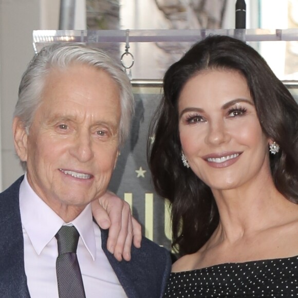 Michael Douglas et sa femme Catherine Zeta-Jones - Les célébrités arrivent à la remise de l'étoile de Michael Douglas sur le Walk of Fame à Hollywood, le 6 novembre 2018