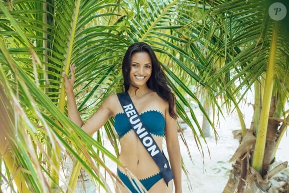 Miss Réunion en maillot de bain lors du voyage Miss France 2019 à l'île Maurice, en novembre 2018.