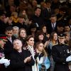 Le roi Abdullah II de Jordanie, la reine Rania et la princesse Iman le 24 novembre 2018 à l'Académie militaire royale de Sandhurst en Angleterre pour la parade de fin de formation de la princesse Salma de Jordanie.
