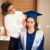 La reine Rania de Jordanie avec sa fille la princesse Salma le 22 mai 2018 lors de leurs préparatifs avant la remise de diplôme de l'International Amman Academy. Photo Instagram Rania de Jordanie.