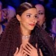 Shy'm émue aux larmes après la dernière prestation de Clément Rémiens et Denista Ikonomova, le 1er décembre 2018 dans "Danse avec les stars 9" sur TF1.