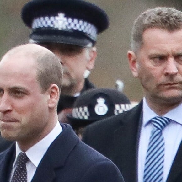 Exclusif - Kate Catherine Middleton, enceinte et le prince William, duc de Cambridge - La famille royale d'Angleterre arrive à l'église St Mary Magdalene pour la messe de Noël à Sandringham le 25 décembre 2017