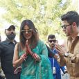 Nick Jonas et sa femme Priyanka Chopra arrivent à l'aéroport de Jodhpur après leur mariage au palais Umaid Bhawan. Jodhpur, Inde, le 3 décembre 2018.