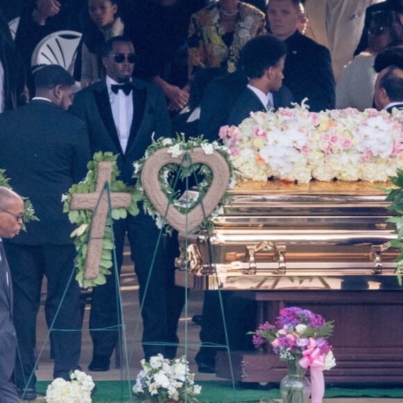 Exclusif - Diddy assiste aux obsèques de son ex compagne et mère de ses enfants Kim Porter à Columbus le 24 novembre 2018.