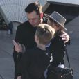 Elon Musk et Amber Heard avec l'un des fils du milliardaire à Sydney le 30 mai 2017