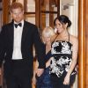 Le prince Harry, duc de Sussex, et Meghan Markle (enceinte), duchesse de Sussex, quittant la soirée Royal Variety Performance à Londres le 19 novembre 2018.