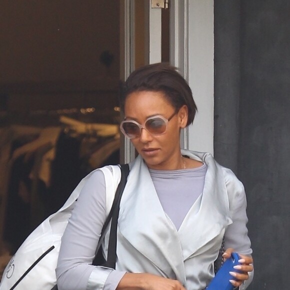 Exclusif - Mel B (Melanie Brown) est allée déjeuner avec son meilleur ami Gary Madatyan et ses filles Angel et Madison après la messe dominicale à Beverly Hills, le 18 novembre 2018