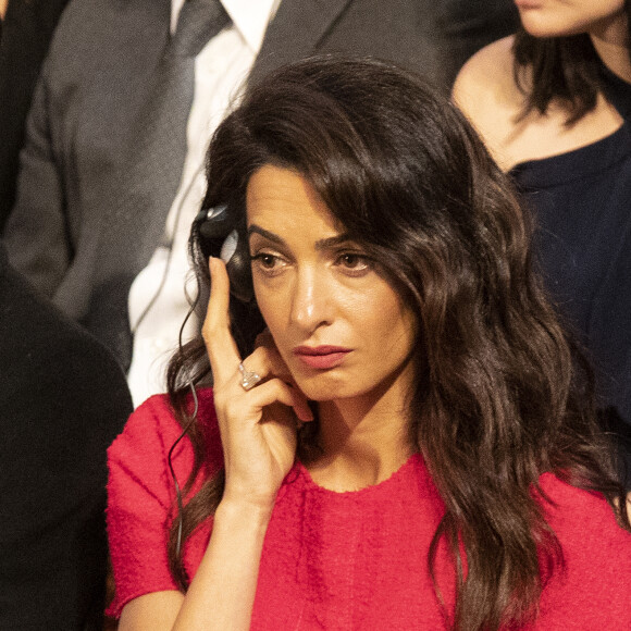 Amal Clooney assiste à la remise du Prix Nobel de la Paix à la mairie d'Oslo. Le 10 décembre 2018.