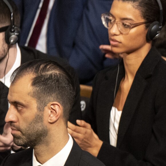 Amal Clooney assiste à la remise du Prix Nobel de la Paix à la mairie d'Oslo. Le 10 décembre 2018.